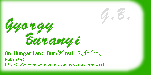 gyorgy buranyi business card